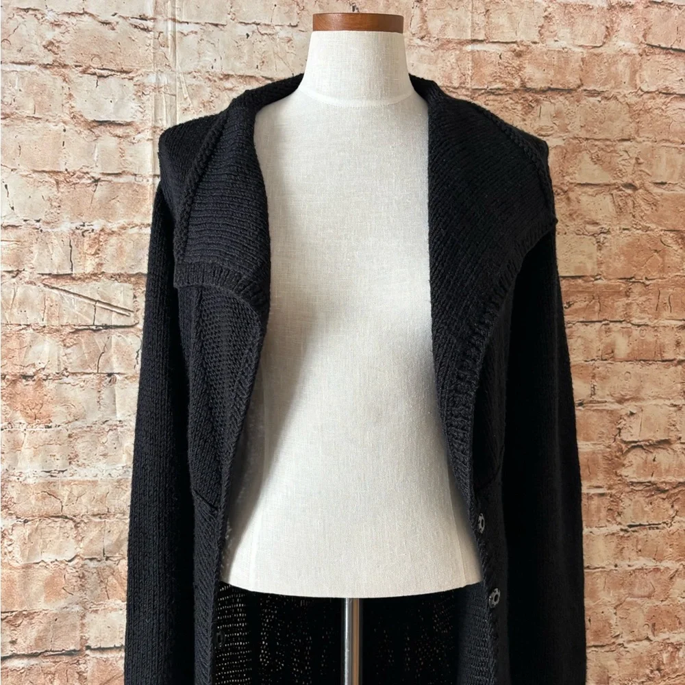 RARE Anthropologie Moth “Shooting Party” wool blend cable knit long cardigan - Picture 5 of 11